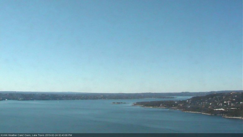 Lake Travis webcam, February 24, 2019 1:45 PM CT