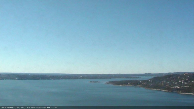 Lake Travis webcam, February 24, 2019 2:05 PM CT