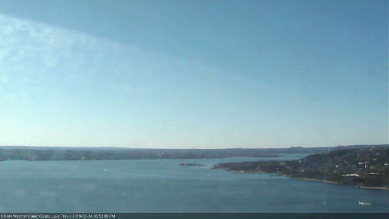 Lake Travis webcam, February 24, 2019 2:55 PM CT
