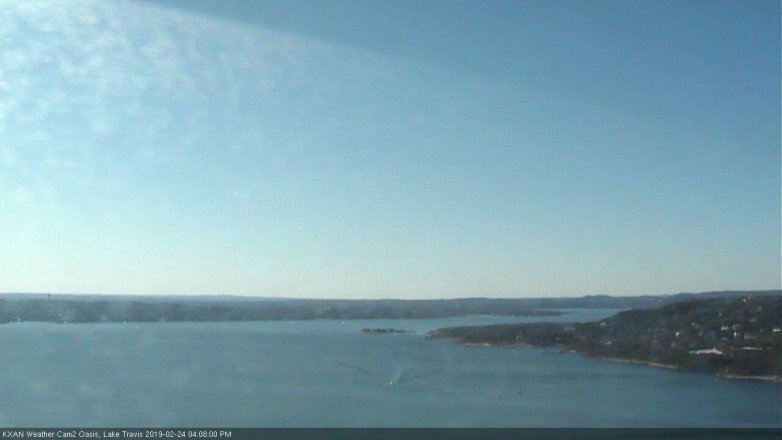 Lake Travis webcam, February 24, 2019 3:10 PM CT