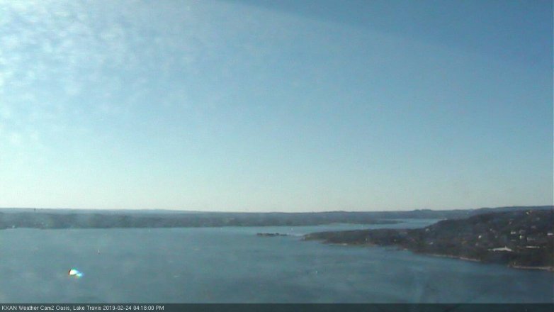 Lake Travis webcam, February 24, 2019 3:20 PM CT