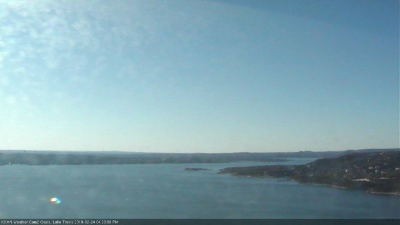 Lake Travis webcam, February 24, 2019 3:25 PM CT