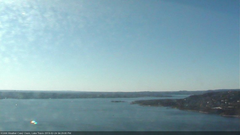 Lake Travis webcam, February 24, 2019 3:30 PM CT