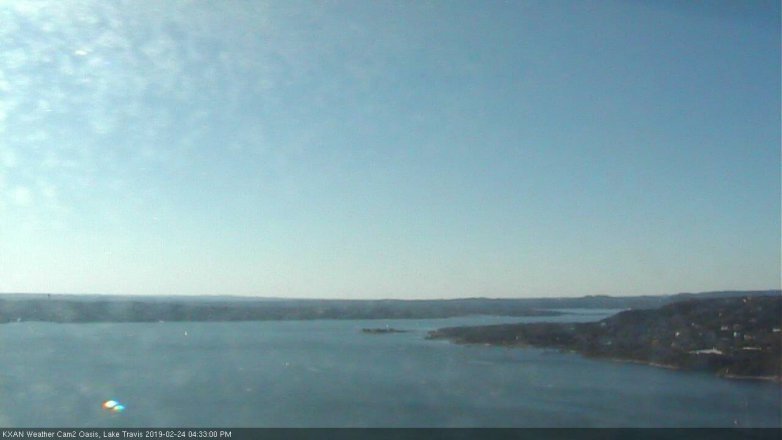 Lake Travis webcam, February 24, 2019 3:35 PM CT