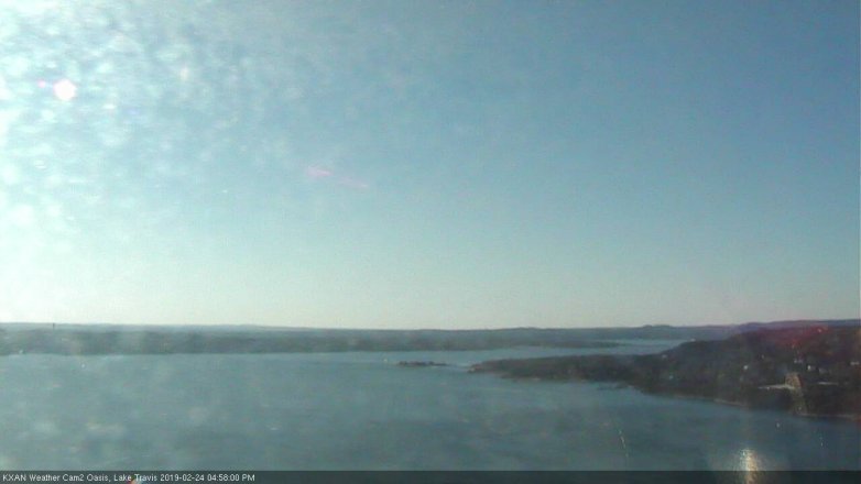 Lake Travis webcam, February 24, 2019 4:00 PM CT