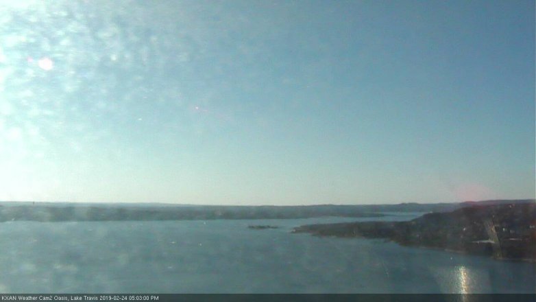 Lake Travis webcam, February 24, 2019 4:05 PM CT
