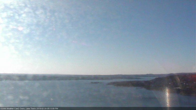 Lake Travis webcam, February 24, 2019 4:15 PM CT