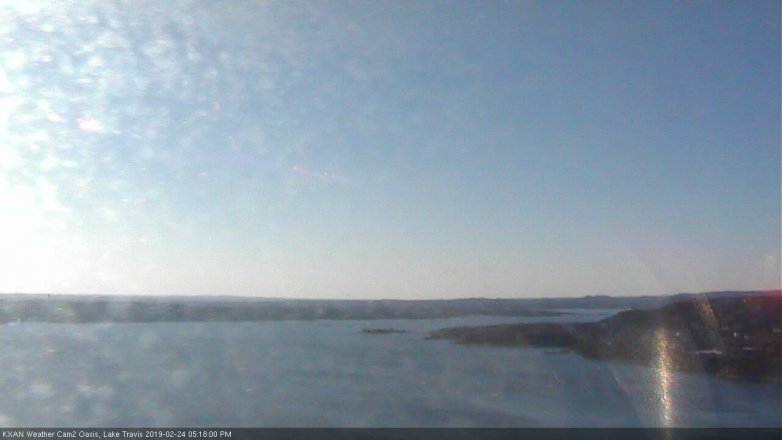 Lake Travis webcam, February 24, 2019 4:20 PM CT