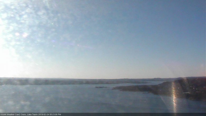Lake Travis webcam, February 24, 2019 4:25 PM CT