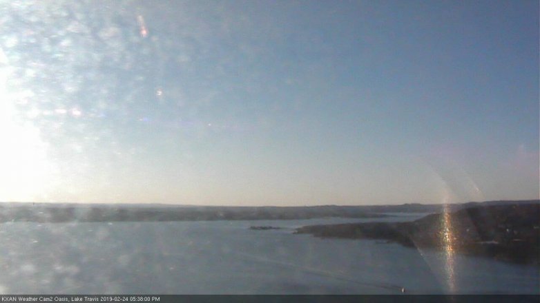 Lake Travis webcam, February 24, 2019 4:40 PM CT