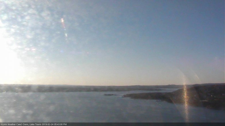 Lake Travis webcam, February 24, 2019 4:45 PM CT