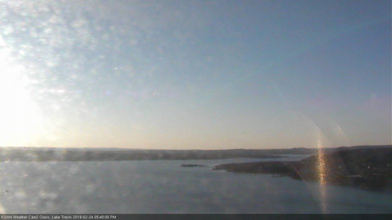 Lake Travis webcam, February 24, 2019 4:50 PM CT