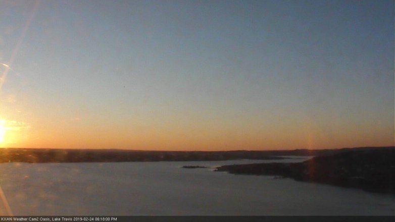Lake Travis webcam, February 24, 2019 5:20 PM CT