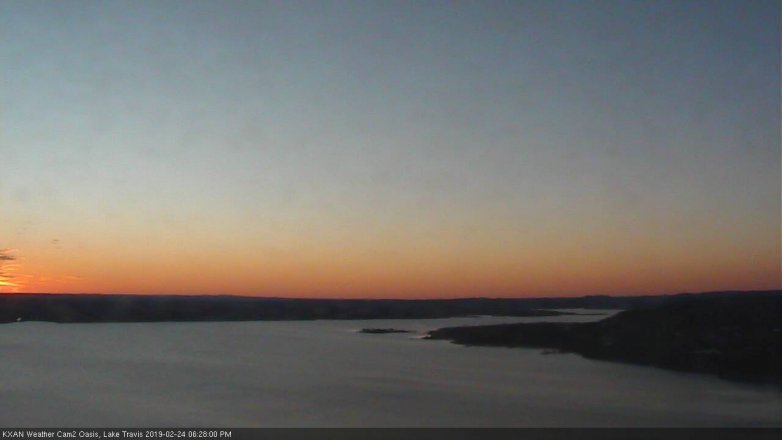 Lake Travis webcam, February 24, 2019 5:30 PM CT