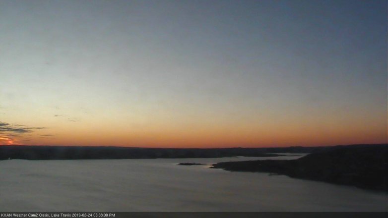 Lake Travis webcam, February 24, 2019 5:40 PM CT