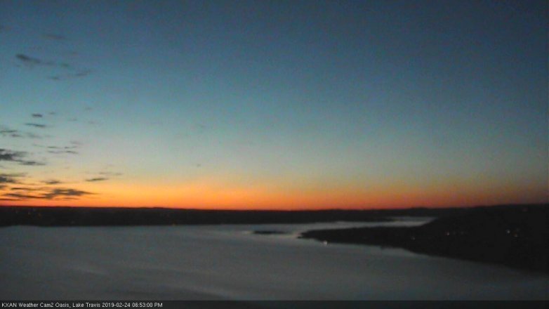 Lake Travis webcam, February 24, 2019 5:55 PM CT