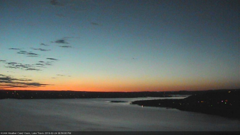 Lake Travis webcam, February 24, 2019 6:00 PM CT