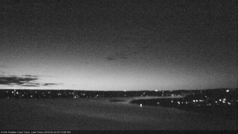 Lake Travis webcam, February 24, 2019 6:15 PM CT