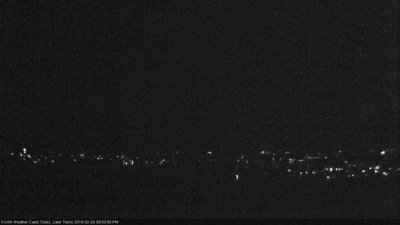 Lake Travis webcam, February 24, 2019 7:05 PM CT