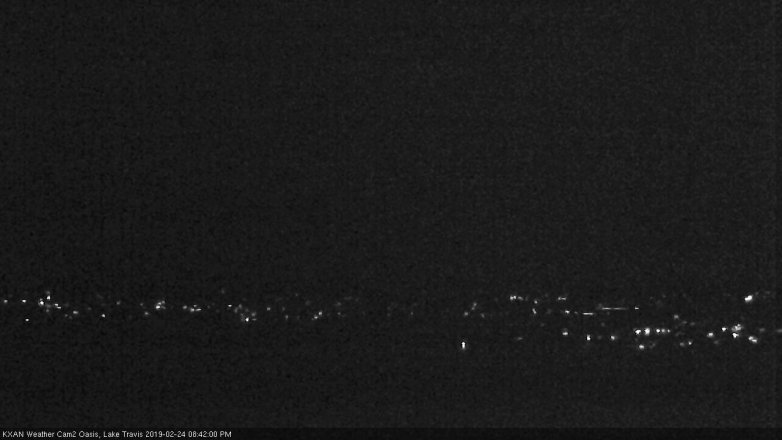 Lake Travis webcam, February 24, 2019 7:45 PM CT