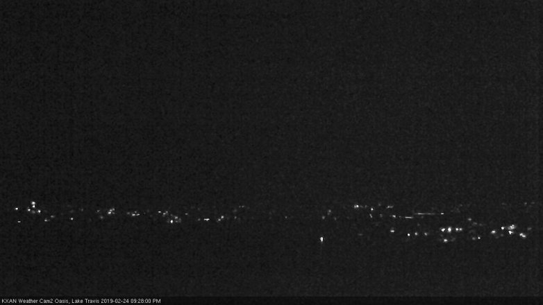 Lake Travis webcam, February 24, 2019 8:30 PM CT