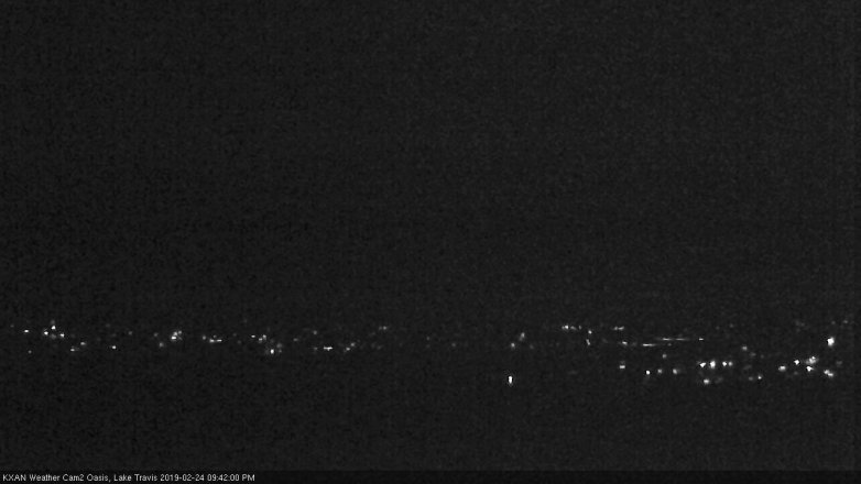 Lake Travis webcam, February 24, 2019 8:45 PM CT
