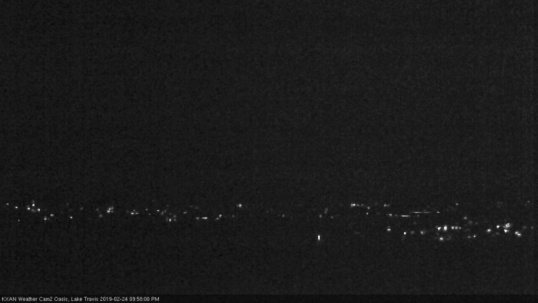 Lake Travis webcam, February 24, 2019 9:00 PM CT