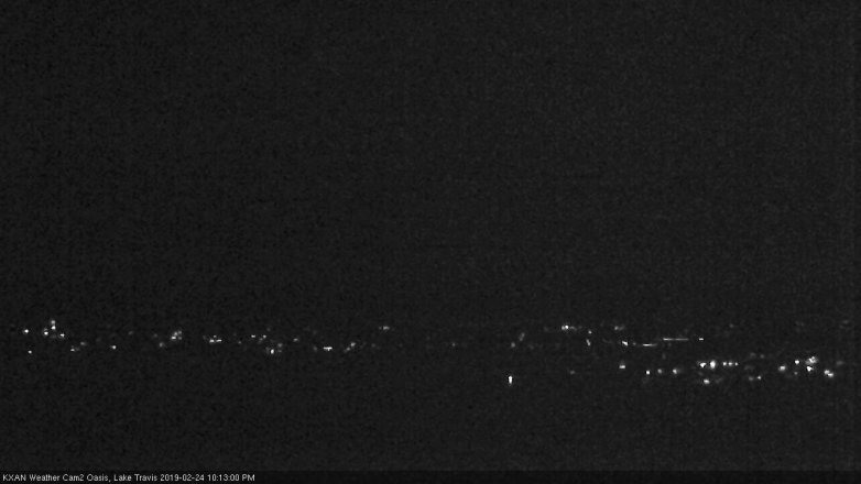 Lake Travis webcam, February 24, 2019 9:15 PM CT