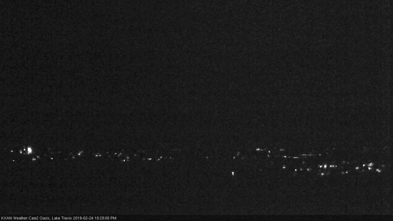 Lake Travis webcam, February 24, 2019 9:30 PM CT