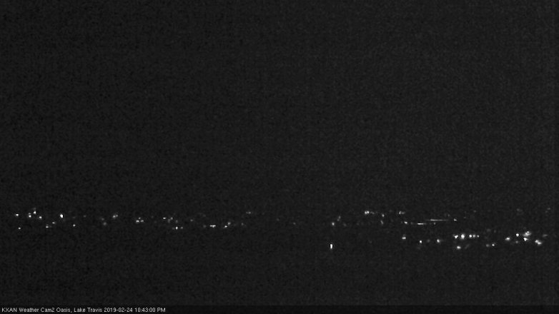 Lake Travis webcam, February 24, 2019 9:45 PM CT