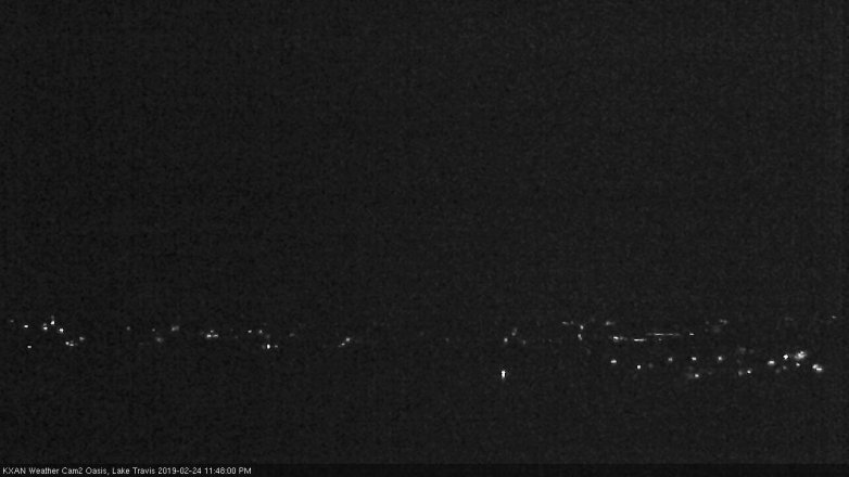 Lake Travis webcam, February 24, 2019 10:50 PM CT