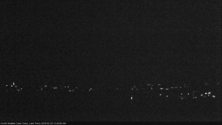 Lake Travis webcam, February 24, 2019 11:30 PM CT