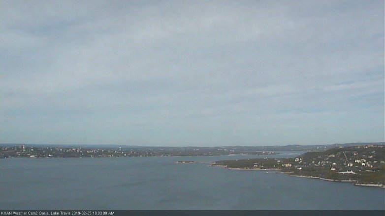 Lake Travis webcam, February 25, 2019 9:05 AM CT
