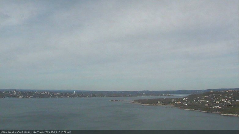 Lake Travis webcam, February 25, 2019 9:20 AM CT