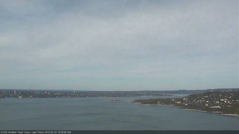 Lake Travis webcam, February 25, 2019 9:30 AM CT