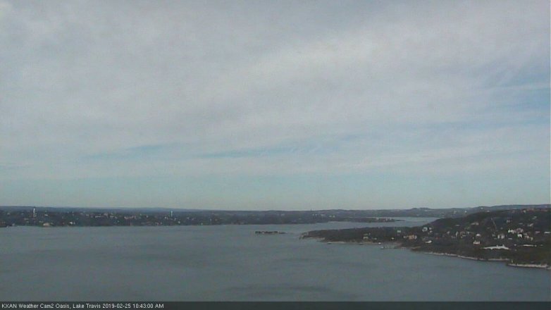 Lake Travis webcam, February 25, 2019 9:45 AM CT
