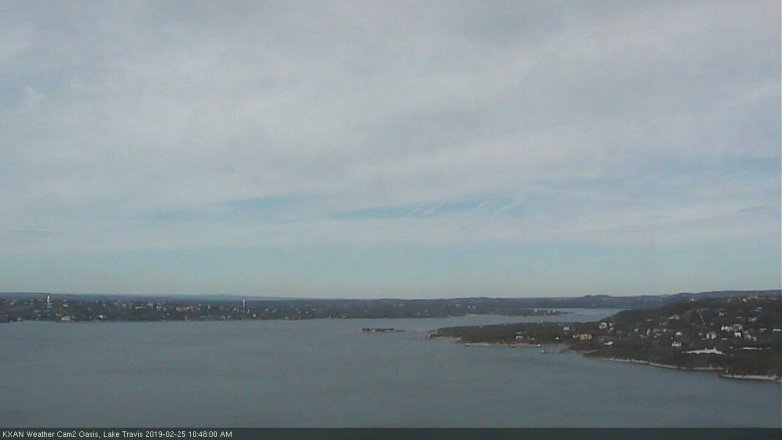 Lake Travis webcam, February 25, 2019 9:50 AM CT