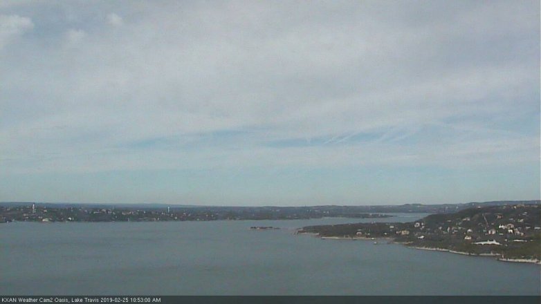 Lake Travis webcam, February 25, 2019 9:55 AM CT