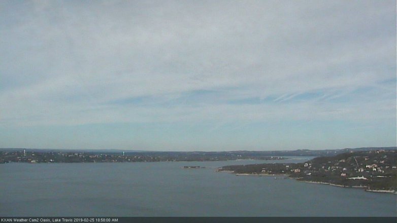 Lake Travis webcam, February 25, 2019 10:00 AM CT