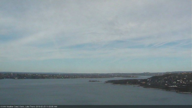 Lake Travis webcam, February 25, 2019 10:05 AM CT