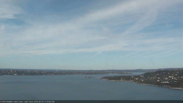 Lake Travis webcam, February 25, 2019 10:25 AM CT