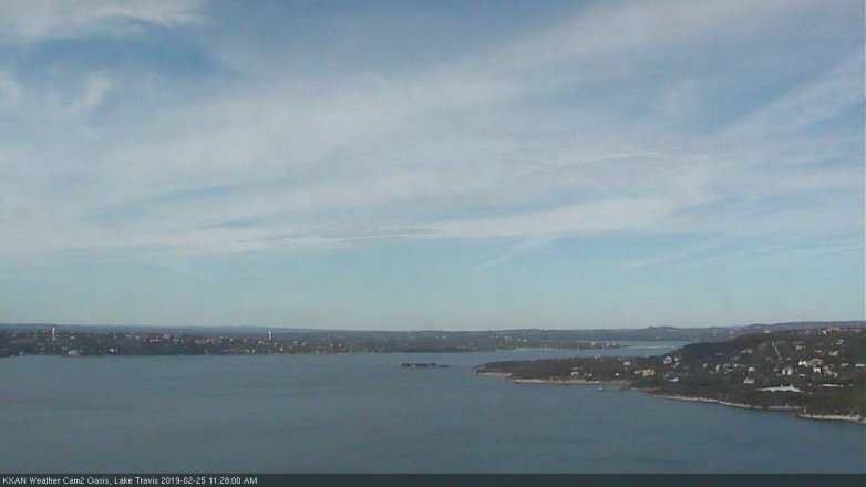 Lake Travis webcam, February 25, 2019 10:30 AM CT