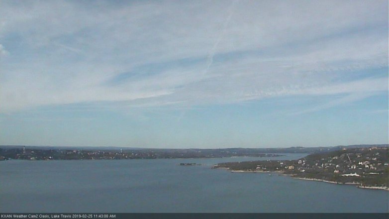 Lake Travis webcam, February 25, 2019 10:45 AM CT