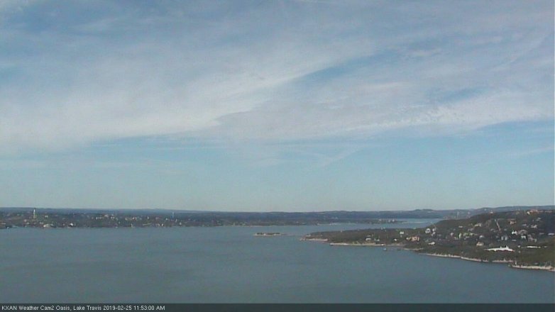 Lake Travis webcam, February 25, 2019 10:55 AM CT
