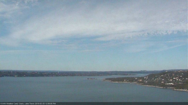 Lake Travis webcam, February 25, 2019 11:10 AM CT