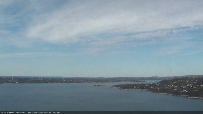 Lake Travis webcam, February 25, 2019 11:15 AM CT