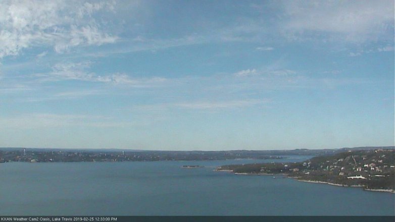 Lake Travis webcam, February 25, 2019 11:35 AM CT