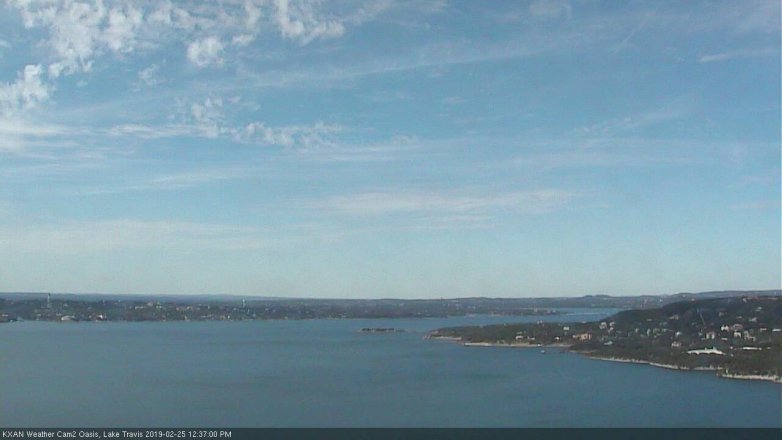 Lake Travis webcam, February 25, 2019 11:40 AM CT