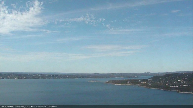 Lake Travis webcam, February 25, 2019 11:45 AM CT