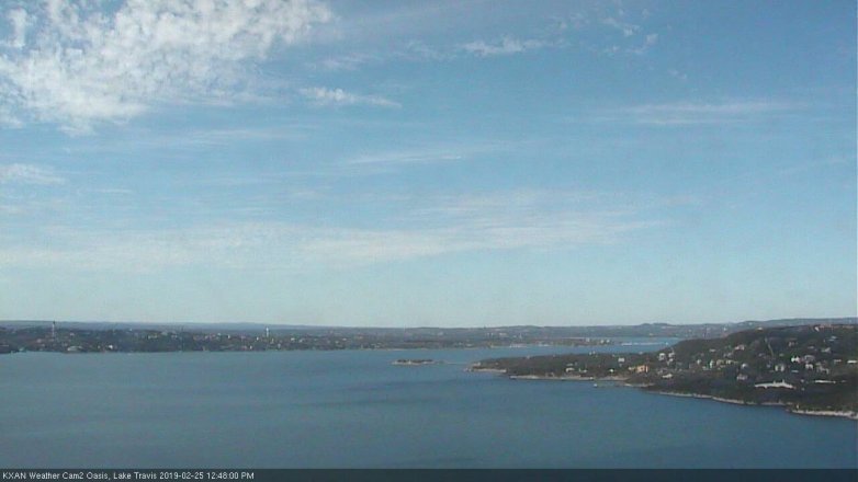 Lake Travis webcam, February 25, 2019 11:50 AM CT